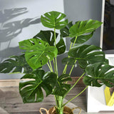 HOMCOM Decorative Artificial Monstera Plants in Pot Fake Plants for Home Indoor Outdoor Decor, 85cm