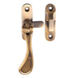 VICTORIAN - REVERSIBLE CASEMENT FASTENER WITH HOOK & MORTICE PLATE_x005F
 - ANTIQUE BRASS - EACH