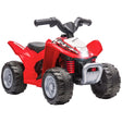 AIYAPLAY Honda Licensed Kids Electric Quad Bike, 6V ATV Ride On for Ages 1.5-3 Years, Red