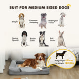 PawHut Dog Sofa Bed, Washable Pet Bed with Removable Cover and Non-Slip Bottom for Cats, Small and Medium Dogs, Grey