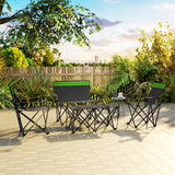 Outsunny Four-Piece Portable Picnic Table Set - Green