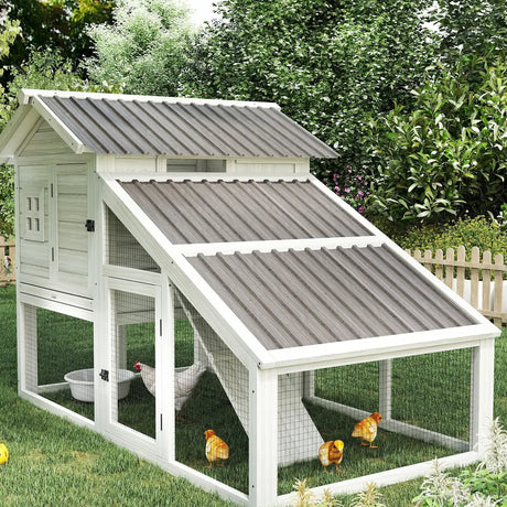 Outsunny Set of 12 Corrugated Steel Roof Sheet Panels - Grey Wood Effect