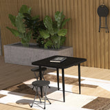 Outsunny Set of Four Folding Carry Stools - Charcoal Grey