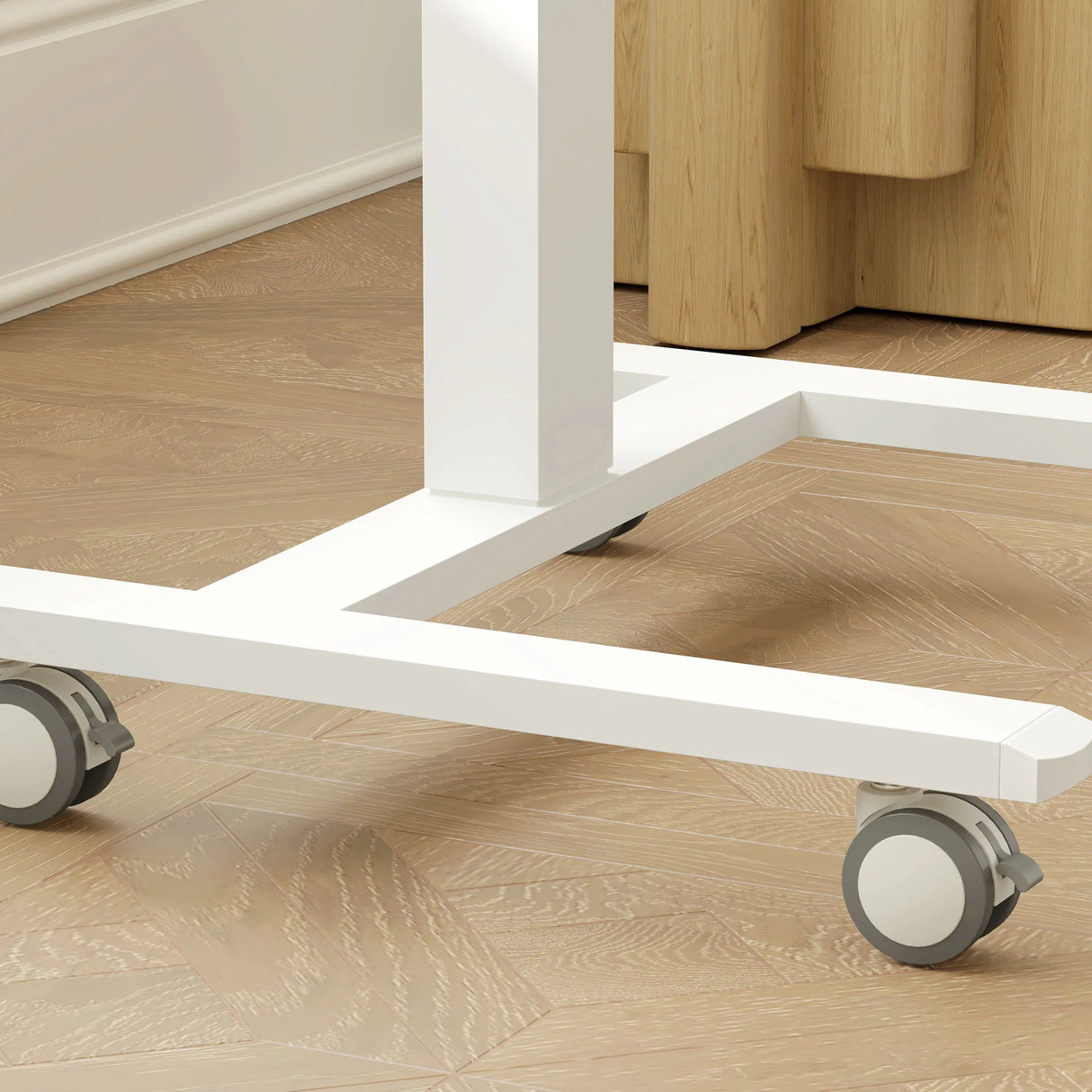 Vinsetto 68-108cm Height Adjustable Work Desk - Wood-Effect/White