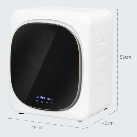 HOMCOM 2.5 kg Compact Tumble Dryer, with UV Sterilisation - White
