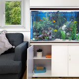 Aquarium Fish Tank Cabinet with Complete Starter Kit - White Tank & Gravel