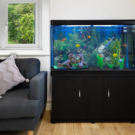 Aquarium Fish Tank & Cabinet - Black