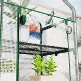 Outsunny 193cm Five Shelf Mini Greenhouse - White