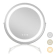 Makeup Vanity Mirror with Lights and Touch Screen with 360-Degree Rotation-White