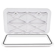 Boat Hatch 60.5 x 35.5 cm Marine Deck Access Hatch with 180 Lid Hinge Non-Slip Surface White