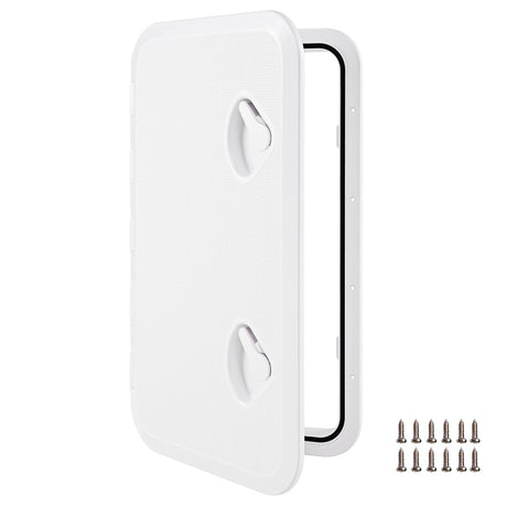 Boat Hatch 60.5 x 35.5 cm Marine Deck Access Hatch with 180 Lid Hinge Non-Slip Surface White