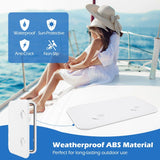 Boat Hatch 60.5 x 35.5 cm Marine Deck Access Hatch with 180 Lid Hinge Non-Slip Surface White