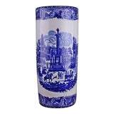 Umbrella Stand, Vintage Blue & White Townscape Design