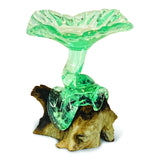 ROOT WITH GLASS SWEETIE DISH 22x22cm