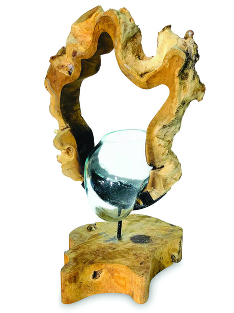 ROOT WITH MOLTEN GLASS BOWL ON STAND