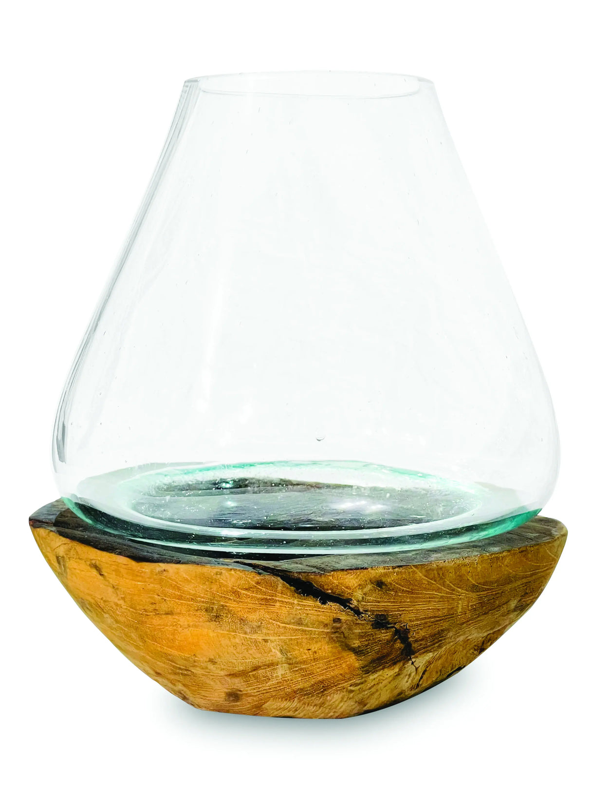 ROOT EROSION BOWL WITH MOLTEN GLASS SMALL