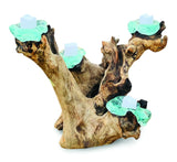 ROOT WITH GLASS 4 CANDLE HOLDER TALL