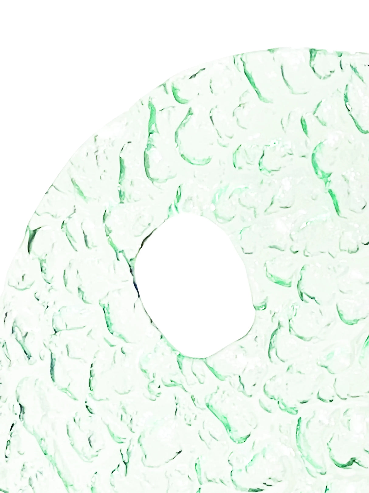 ROUND GLASS SCULPTURE ON ROOT