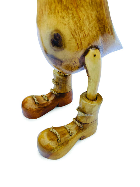 WOODEN DUCK IN BOOTS  SET OF 3