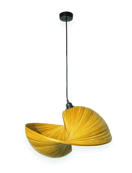 WOODEN DOUBLE SEA SHELL LAMPSHADE  50CM