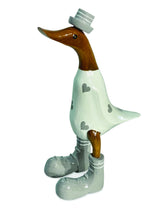 DUCK WITH HEART PRINT 28CM (RANDOM COLOURS)