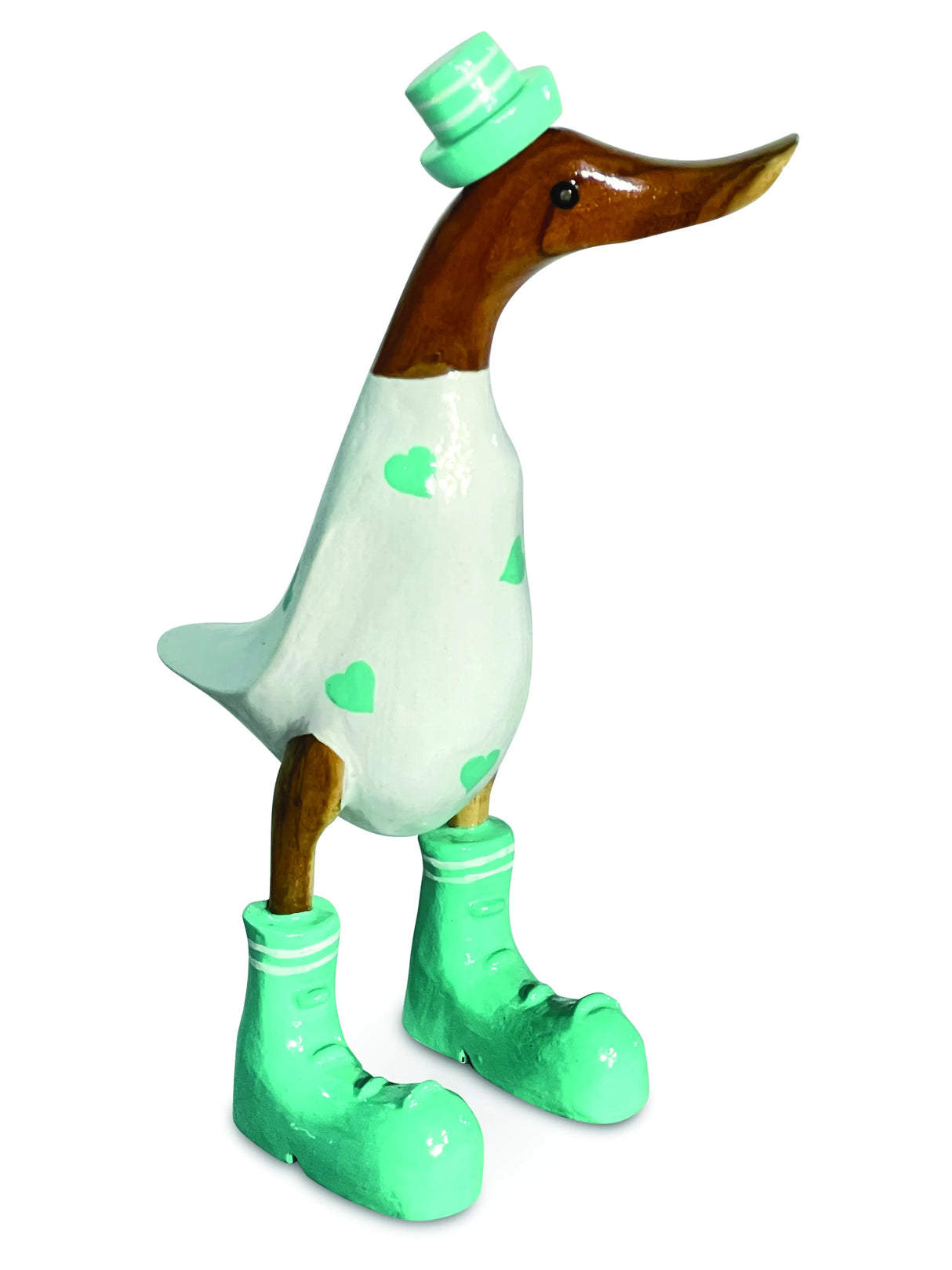 DUCK WITH HEART PRINT 28CM (RANDOM COLOURS)