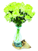 DRIFTWOOD WITH MOLTEN GLASS VASE 33CM