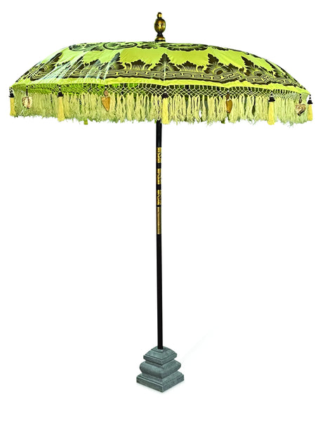 BALI SUN PARASOL YELLOW AND GOLD 2M (WITH POLE JOINT)
