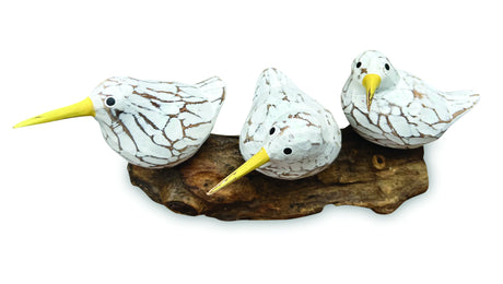 TRIPLE BOOL BIRD ON ROOT WHITE AND YELLOW