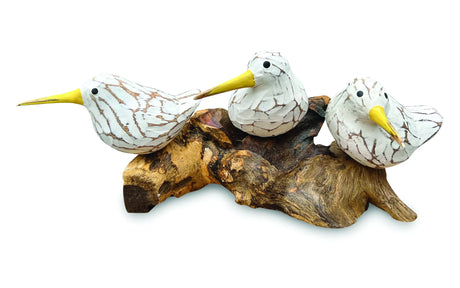 TRIPLE BOOL BIRD ON ROOT WHITE AND YELLOW