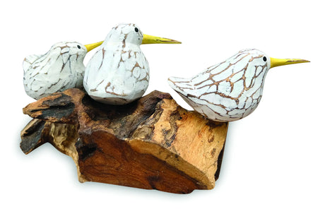 TRIPLE BOOL BIRD ON ROOT WHITE AND YELLOW