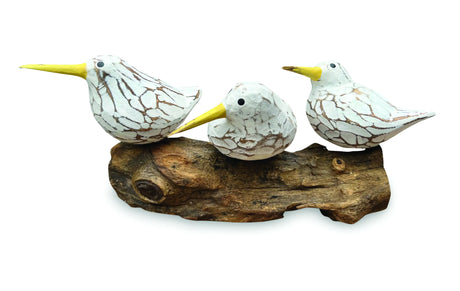 TRIPLE BOOL BIRD ON ROOT WHITE AND YELLOW