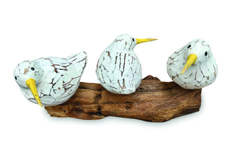 TRIPLE BOOL BIRD ON ROOT WHITE AND YELLOW