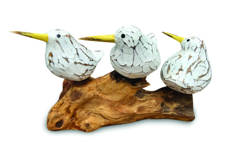 TRIPLE BOOL BIRD ON ROOT WHITE AND YELLOW