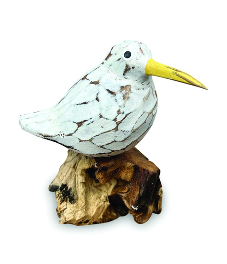 SINGLE WHITE BOOL BIRD ON ROOT