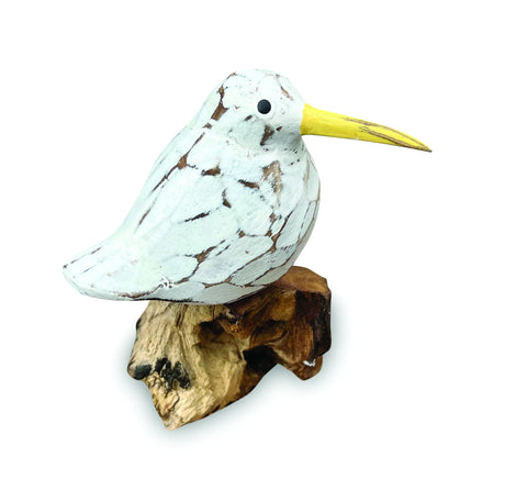 SINGLE WHITE BOOL BIRD ON ROOT