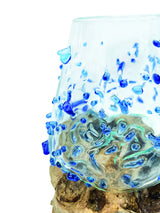 ROOT WITH BLUE DIMPLED GLASS BOWL EXTRA SMALL