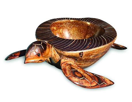 NATURAL COCONUT SHELL TURTLE BOWL