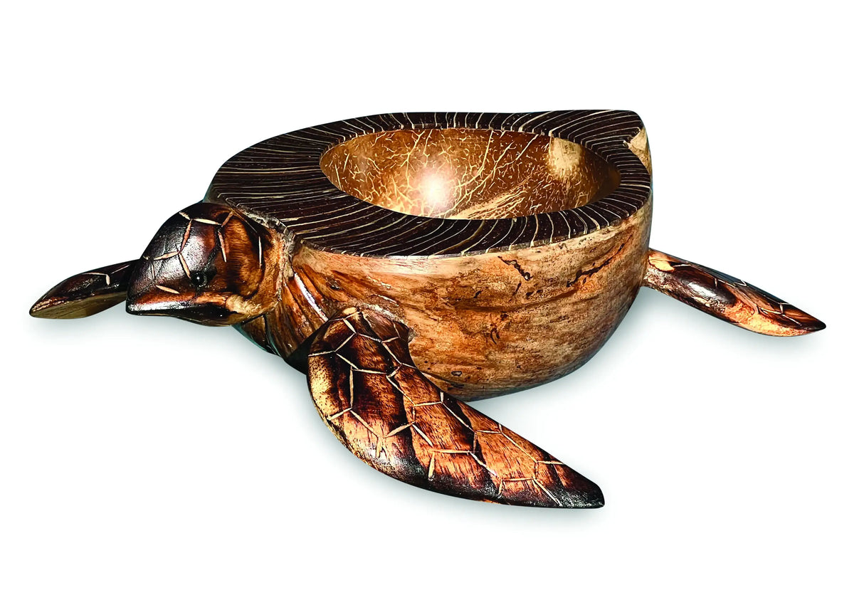 NATURAL COCONUT SHELL TURTLE BOWL