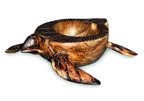 NATURAL COCONUT SHELL TURTLE BOWL