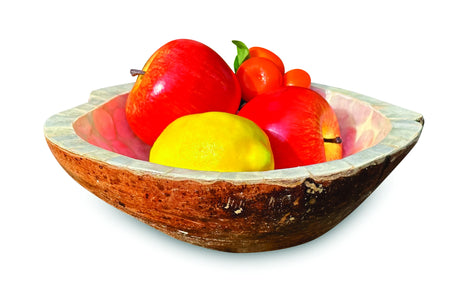 PEARL INLAY COCONUT SHELL BOWL WHITE