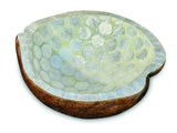 PEARL INLAY COCONUT SHELL BOWL WHITE