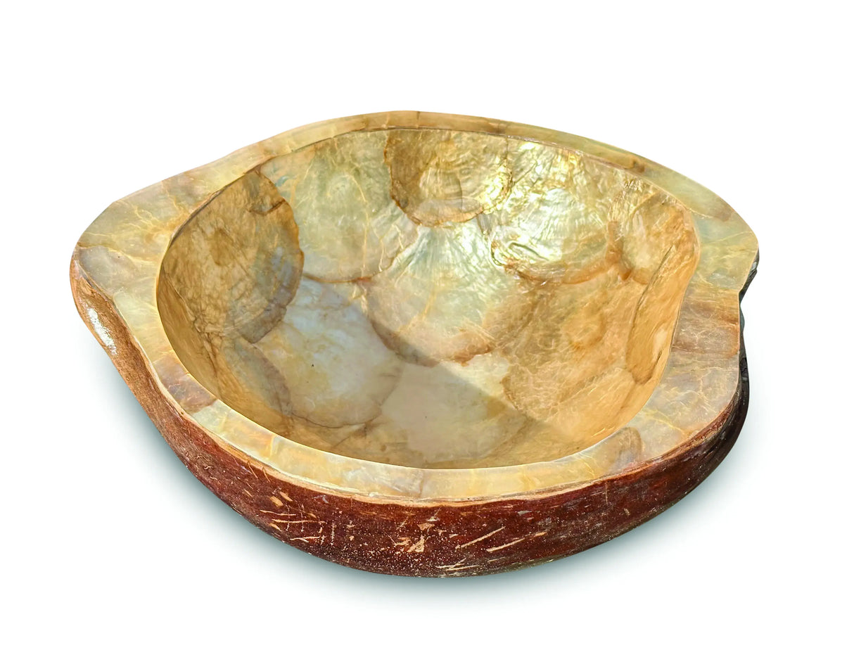 PEARL INLAY COCONUT SHELL BOWL GOLD