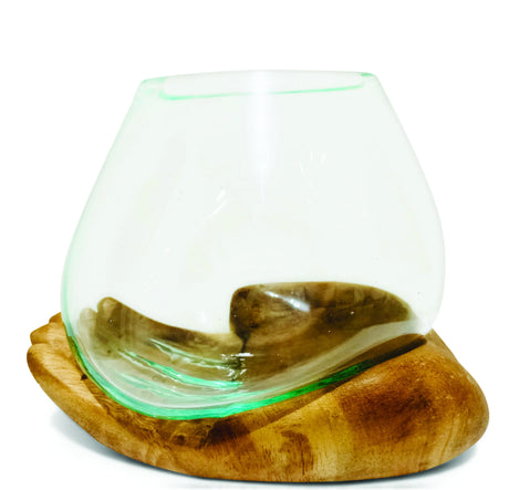 SINGLE HAND OF HOPE WITH MOLTEN GLASS BOWL