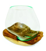 SINGLE HAND OF HOPE WITH MOLTEN GLASS BOWL