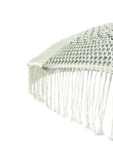BALI WHITE MACRAM SUN PARASOL 2M (with screw pole fitting)