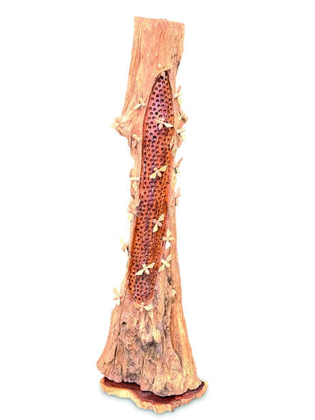 100CM BEE HIVE SCULPTURE WITH 20 BEES
