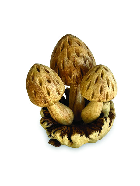 3 STRAWBERRY SHAPED BALI  MUSHROOMS