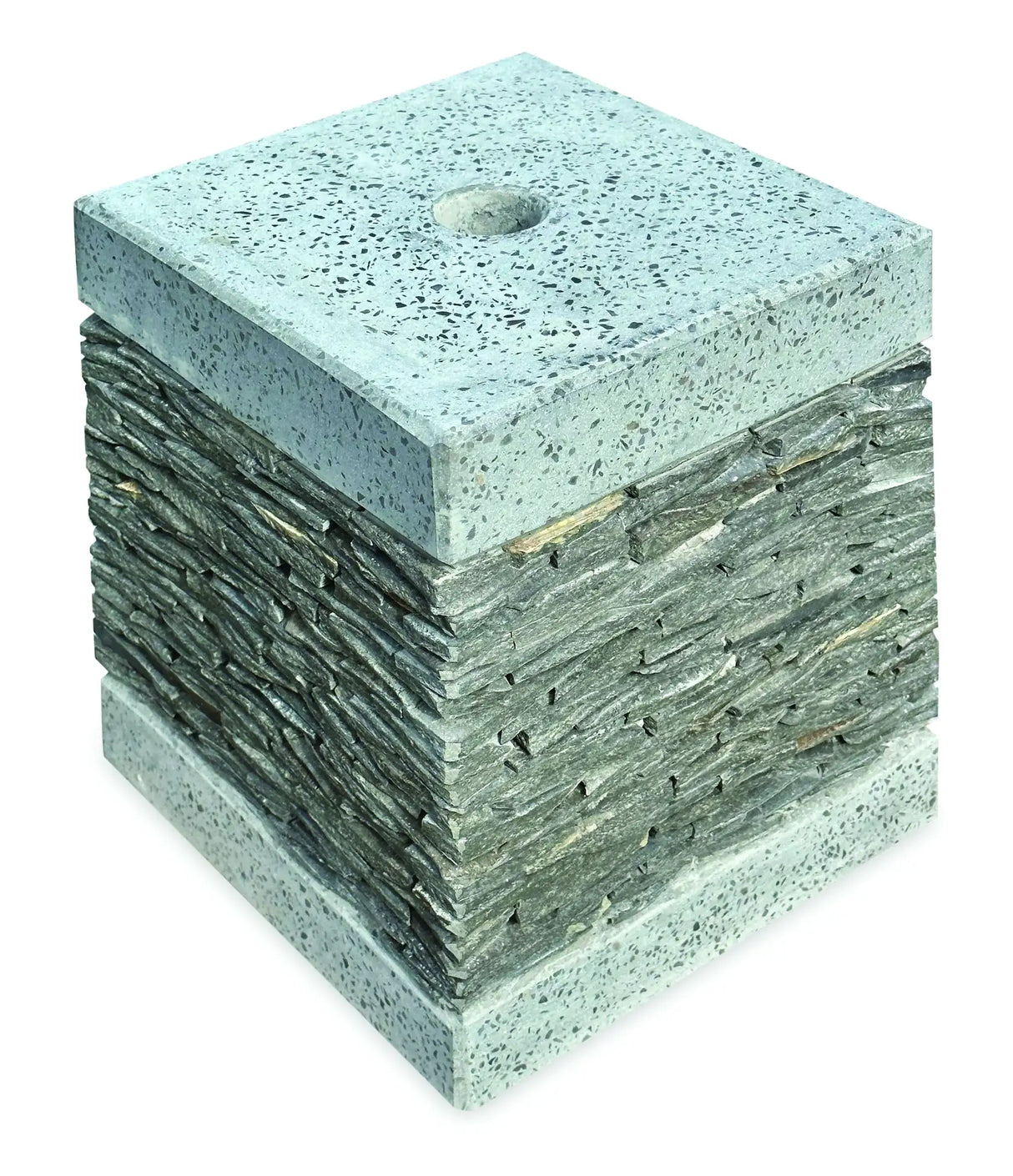 BALI PARASOL BASE WITH TERRAZZO AND SLATE LARGE