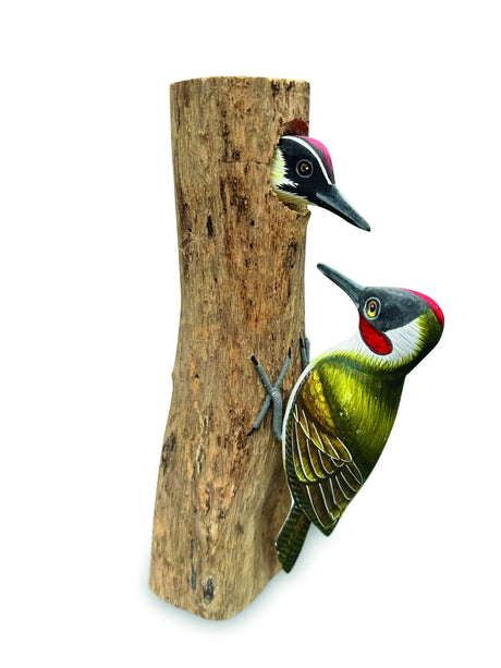 WOOD PECKER AND CHICK LARGE 28CM